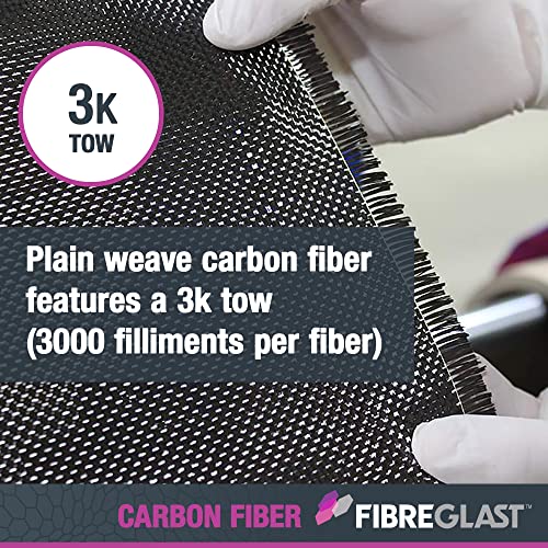 Fibre Glast Carbon Fiber Graphite Fabric, 4 inch Wide – High-Strength Lightweight Waterproof Aerodynamic Cloth Roll for Car, Air, Boat Repairs – Epoxy-Resin Compatible Fabric, 6 Oz, 50 Yards - size: 50 Yard