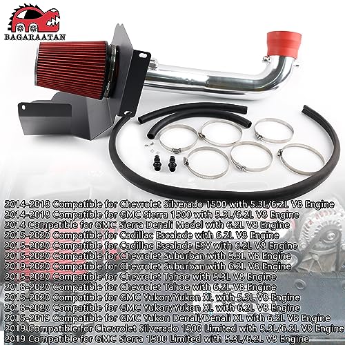Cold Air Intake for 2014-2019 Chevy/GMC/Cadillac 5.3L 6.2L V8 SL - color: 14-20 Chevy/GMC/Cadillac 5.3L 6.2L V8
