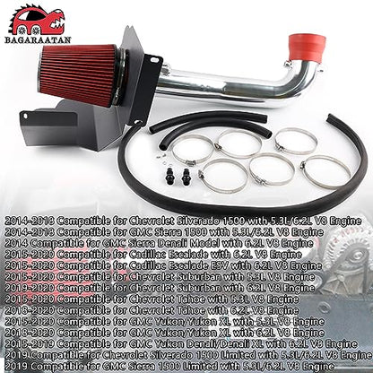 Cold Air Intake for 2014-2019 Chevy/GMC/Cadillac 5.3L 6.2L V8 SL - color: 14-20 Chevy/GMC/Cadillac 5.3L 6.2L V8