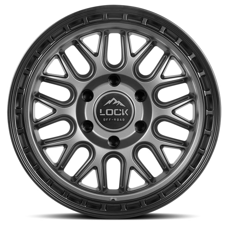 LOCK OFFROAD ONYX-7969MGMBR 17X9-6X139.7 1et - Matte Grey with Matte Black Ring - color: Matte Grey with Matte Black Ring, size: 17X9 - 6X139.7 1et