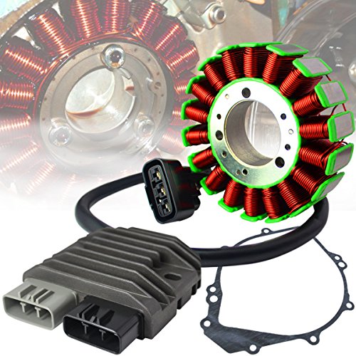 ExtremePowersports OE Magneto Coil Stator+Voltage Rectifier+Gasket Assy. For 02-03 Yamaha YZFR1/YZF-R1/YZF R1 (5PW-81410-00-00/5PW-81410-01-00/5JW-81960-00-00/1D7-81960-01-00/1D7-81960-00-00)
