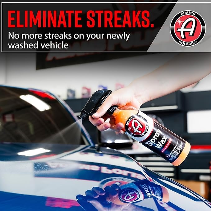 Adam's Polishes Spray Wax Gallon - Premium Infused Carnauba Car Wax Spray For Shine, Polish & Top Coat Paint Protection | Car Wash Enhancer & Clay Bar Lubricant | Car Boat Motorcycle RV Detailing - size: 128 Fl Oz (Pack of 1)