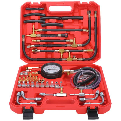 Yonligonju Fuel Injection Pressure Tester Kit 0-140 PSI Pro Auto Fuel Pressure Gauge for Fits Most Cars and Trucks