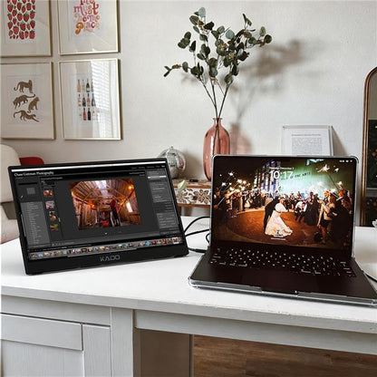 Kado Portable Monitor for Laptop, 15.6-inch IPS 1920x1080 Second Display - size: Swivel Stand