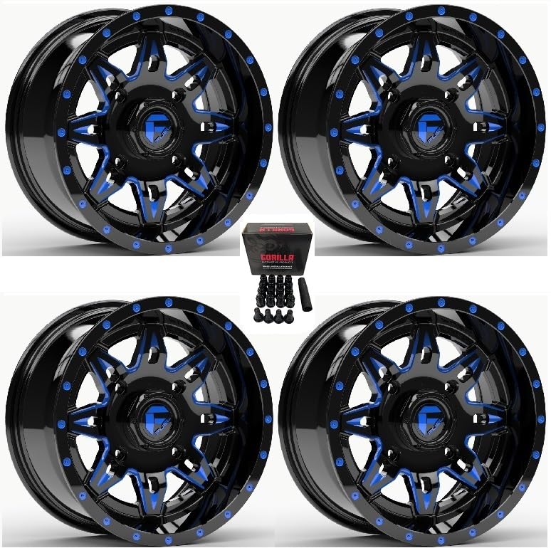 Fuel Lethal UTV Wheels Blue/Black 15" Can-Am Maverick X3 / Pioneer 1000