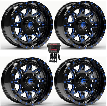 Fuel Lethal UTV Wheels Blue/Black 15" Can-Am Maverick X3 / Pioneer 1000