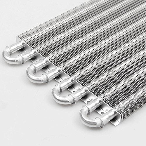 8 Row Aluminum Transmission Oil Cooler Universal 6 Pass Tube and Fin Transmission Cooler Kit