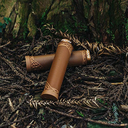 Funn Hilt MTB Bike Grips with Single Lock On Clamp - color: Brown