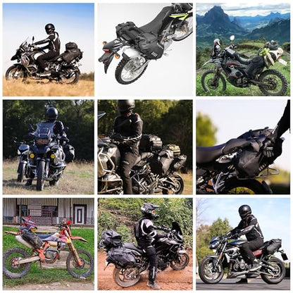 Rhinowalk Waterproof Motorcycle Saddle Bags 18L, Side Panniers (1 Pair) - size: 18L
