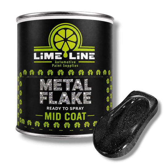 LiME LiNE Automotive Metal Flake Midcoat - No Reducer Needed (Black, 1 Quart) - color: Black, size: 32 Fl Oz (Pack of 1)