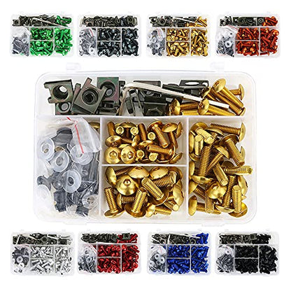Universal Fairing Bolt Kits Fit for CRF/YZ/NINJA/GSX/DRZ Series - color: Gold