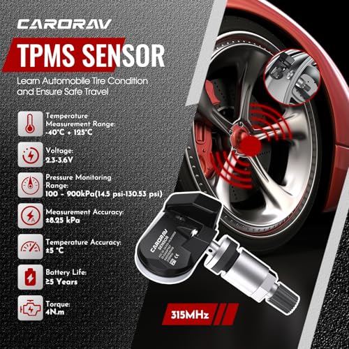 TPMS Sensor 315MHz Jeep Chrysler Dodge Tire Pressure Monitor Sensor 4 Pack - size: 56053030AB