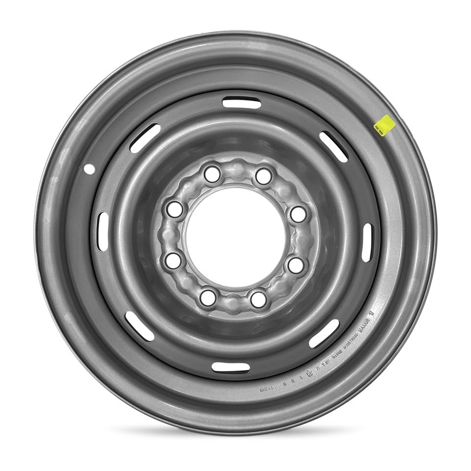 16 x 6.5 in Aluminum Wheel Rim 8 Lug 165.1mm 26mm Offset 121.3mm CB| Powder-Coated Silver Silver finish Fits Dodge Ram 1500 Van 1998-2003 | New OEM Surplus | 5CL04P4A - size: 16x6.5 - OEM Surplus