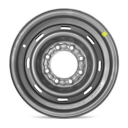 16 x 6.5 in Aluminum Wheel Rim 8 Lug 165.1mm 26mm Offset 121.3mm CB| Powder-Coated Silver Silver finish Fits Dodge Ram 1500 Van 1998-2003 | New OEM Surplus | 5CL04P4A - size: 16x6.5 - OEM Surplus