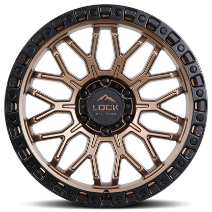 LOCK OFFROAD COMBAT-7957MRMBR 17X9-5X127 1et - Matte Bronze with Matte Black Ring - color: Matte Bronze with Matte Black Ring, size: 17X9 - 5X127 1et