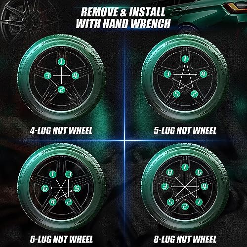 M14x1.5 Black Truck Lug Nuts, 24pcs for 6 Lug Wheels, 2" Tall Acorn Seat with Socket Key, Replacement for Chevy Silverado Tahoe GMC Sierra Ford F150 - size: M14 x 1.5, style: 24 PCS