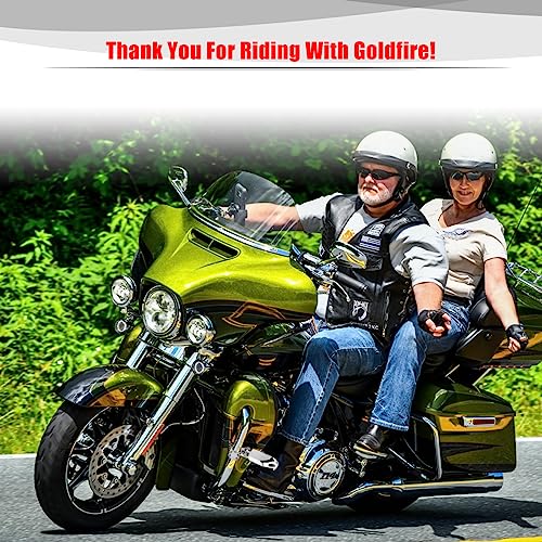 Goldfire Motorcycle Footpegs Engine Guard Footrest 1.25" Highway Pegs,32mm Adjustable For Harley Road Glide Street Glide Softail Glide Sportster Glide Electra Glide Road King Accessoreis