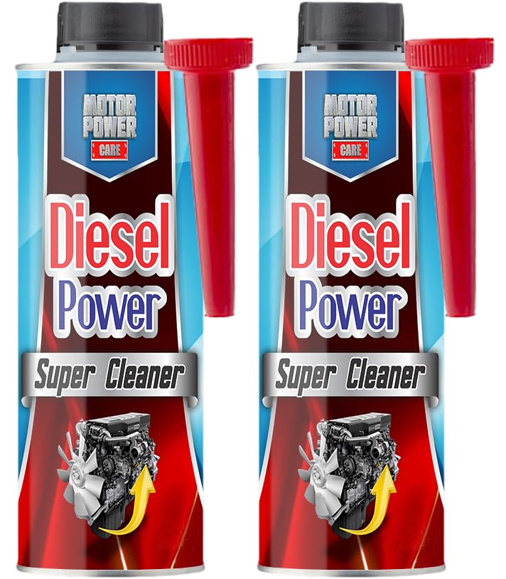 MotorPower Care Diesel Power Fuel System Cleaner Common Rail Treatment, Lubricant DPF Cleaner 2X Bottle, Diesel Additive