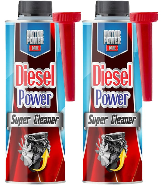 MotorPower Care Diesel Power Fuel System Cleaner Common Rail Treatment, Lubricant DPF Cleaner 2X Bottle, Diesel Additive