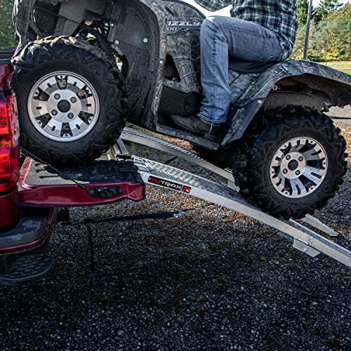 Yutrax 89-inch Folding Aluminum Truck, UTV/ATV, Motorcycle Loading Arch Ramps - Pair, 1500lb Capacity - size: 89-Inch Folding, 1500lb. Capacity