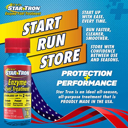 Star Tron Enzyme Fuel Treatment - Gas, Stabilizes Old Gasoline - size: 1 oz(Pack of 12)
