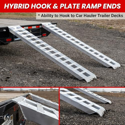 GEN-Y Hitch Heavy Duty Aluminum Loading Ramps, Set of 2, 10 Feet x 15" - size: 10'
