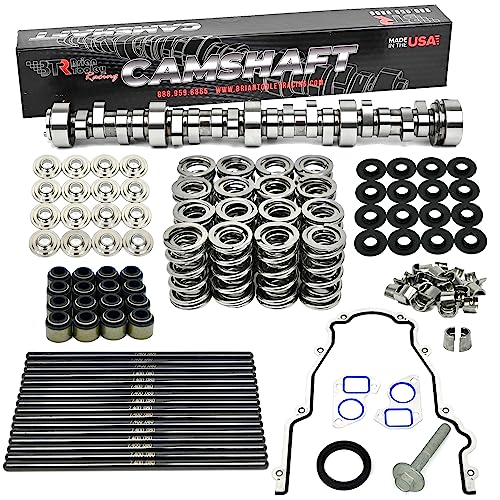 BTR Brian Tooley Racing Red Hot LS3 Camshaft, LS Dual Valve Springs (.660" Lift) with Titanium Retainers, 7.400" LS Chromoly Pushrods & Gasket Install Kit -Fits 6.0 6.2 L99 L76 L77