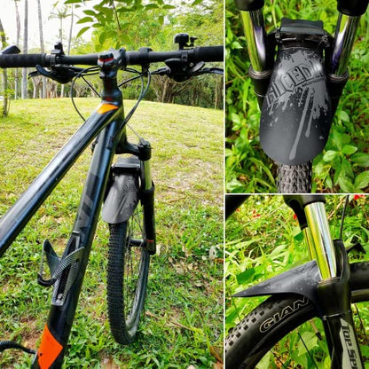 Mountain Bike Fenders, Fits 20-29 Inch MTB, 2-Piece Set - color: A-Grey