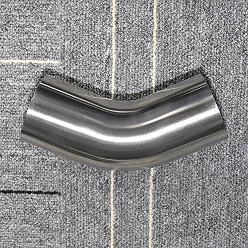 2.5" Stainless Steel Elbow 45° Mandrel Bend Elbow - 1.5D/3.75" CLR Loose Radius - 14GA /.078" Wall - 2" Legs - SS304 Stainless Elbow for Car Modified Exhaust Elbow Pipe, Pipeline, etc - size: OD: 2.5"
