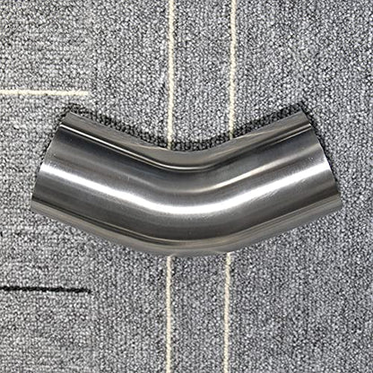 2.5" Stainless Steel Elbow 45° Mandrel Bend Elbow - 1.5D/3.75" CLR Loose Radius - 14GA /.078" Wall - 2" Legs - SS304 Stainless Elbow for Car Modified Exhaust Elbow Pipe, Pipeline, etc - size: OD: 2.5"