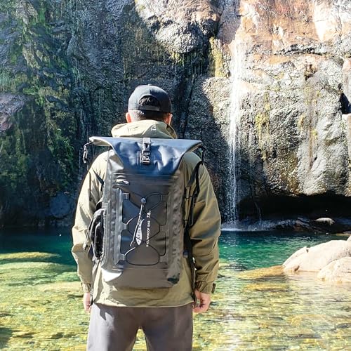 50L Waterproof Motorcycle Saddlebags and 35L Waterproof Backpack for Men and Women - Heavy Duty Roll-Top Floating Dry Bag Backpack for Kayaking, Boating