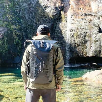 50L Waterproof Motorcycle Saddlebags and 35L Waterproof Backpack for Men and Women - Heavy Duty Roll-Top Floating Dry Bag Backpack for Kayaking, Boating