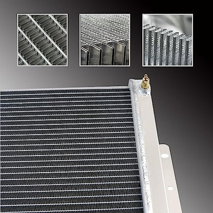 3 Row Aluminum Radiator for 1967-1969 Chevy Camaro/Pontiac Firebird - size: 3 Row Radiator