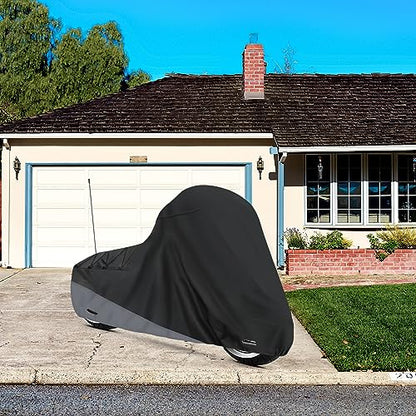 XYZCTEM Motorcycle Cover for Touring Models Outdoor All Weather Protection - size: Side Box