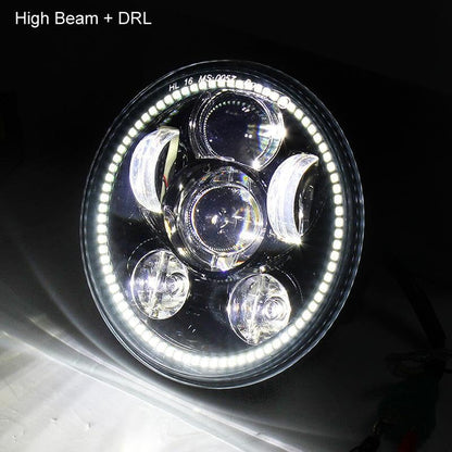 Eagle Lights 8900CG3H-SCOUT Indian Scout Motorcycle Headlight with White Halo Ring, Fits 2015+ Scout 60, Scout and Bobber, Chrome - color: Chrome with Halo Ring