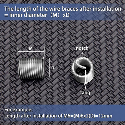 210 Pcs Wire Thread Inserts Kit, Metric Helical Type Coiled Wire - style: 210pcs