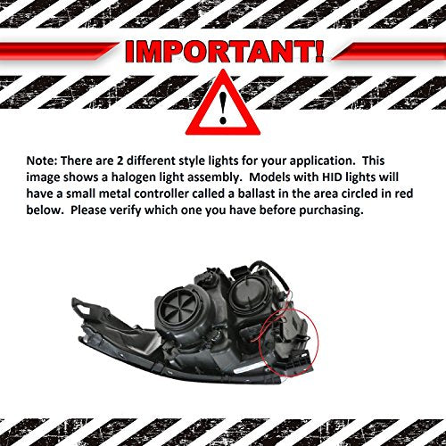 TRQ Headlight Set Halogen 2 Piece - style: HLA95282