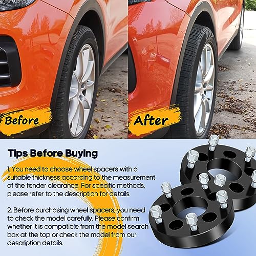 OCPTY 5x120 Wheel Spacers 1.25" for Chevrolet for Corvette Bore 66.9mm - size: 1.25 inch