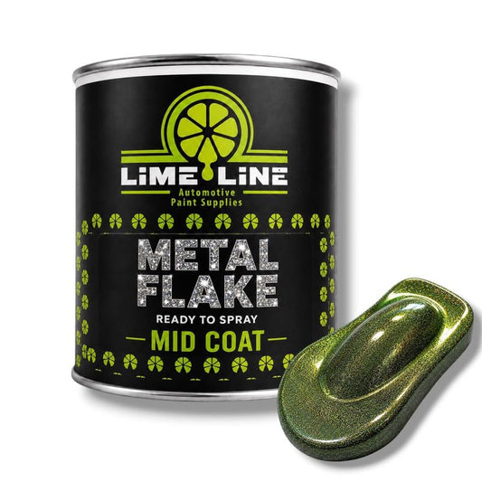 LiME LiNE Automotive Metal Flake Midcoat - No Reducer Needed (Green Apple Iridescent, 1 Quart) - color: Green Apple Iridescent, size: 32 Fl Oz (Pack of 1)