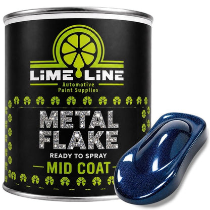 LiME LiNE Automotive Metal Flake Midcoat - No Reducer Needed (Blue, 1 Gallon) - color: Blue, size: 128 Fl Oz (Pack of 1)