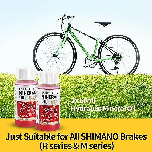 Brake Bleed Kit for Shimano Hydraulic Brakes, Brake Fluid Change Hydraulic Kits, Including High Performance Brake Fluid Mineral Oil 120ml