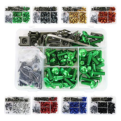 Universal Fairing Bolt Kits Fit for CRF/YZ/NINJA/GSX/DRZ Series - color: Green