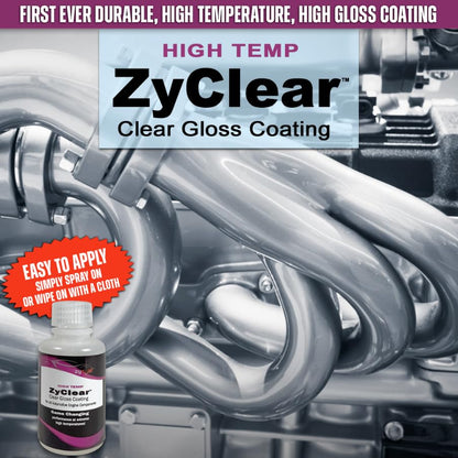 ZyCoat ZyClear 15502 High Temperature Heat Dissipating Clear Coat Application Kit - High Gloss, 2 Ounce
