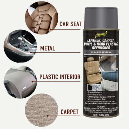 SM Arnold Refinishing Spray Paint for Interior Repair, Dark Gray, 11 Oz - color: Dark Gray