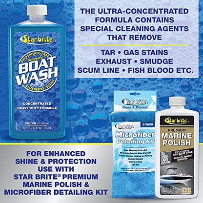 STAR BRITE Concentrated Boat Wash, Heavy-Duty, Non-Streak, Blueberry Scent - style: 16 OZ Wash