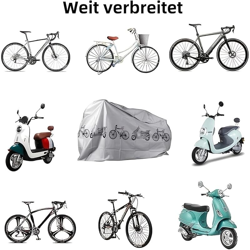 Heavy Duty All Weather Bike Cover Black EVA Non Woven Material Waterproof & Dustproof Universal Bicycles Electric Bikes Mountain Road and Motorcycles Easy to Clean Outdoor - color: black out