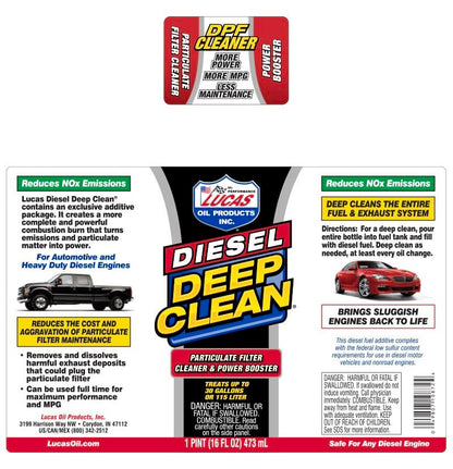 Lucas Oil 16 Oz. Diesel Deep Clean - 1 Each - size: 1 Count (Pack of 1)