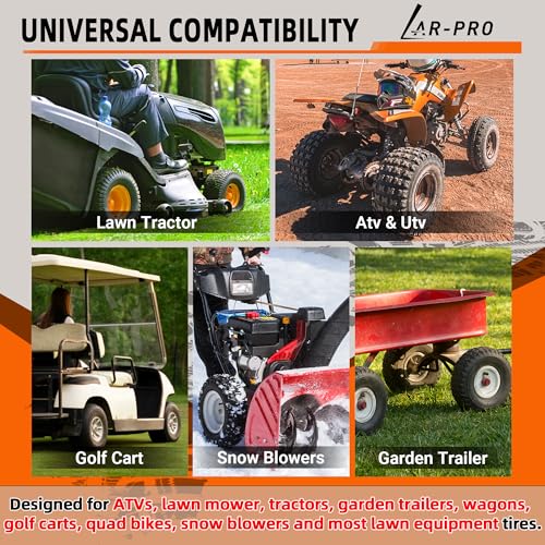 AR-PRO 22x11-8, 21x11-8 Inner Tubes for ATV, Lawn Tractor, Garden Trailer, Golf Cart, Snow Blowers, and More - with TR6 Straight Metal Valve Stems - Made from Durable Butyl Rubber (2-Pack) - size: 21x11-8,TR-6