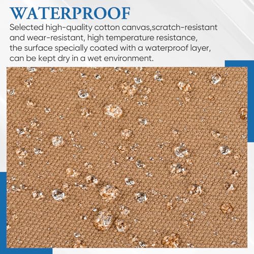 Canvas Patch 5.5 x 8 Inches 6Pcs Self-Adhesive Waterproof Canvas Patch Kit for Repairing Tents,Sofas,Boat Covers,Camping Chair,Awnings,Car Seats.(Light Brown) - color: Light Brown, size: 5.5"×8"