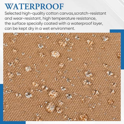 Canvas Patch 5.5 x 8 Inches 6Pcs Self-Adhesive Waterproof Canvas Patch Kit for Repairing Tents,Sofas,Boat Covers,Camping Chair,Awnings,Car Seats.(Light Brown) - color: Light Brown, size: 5.5"×8"